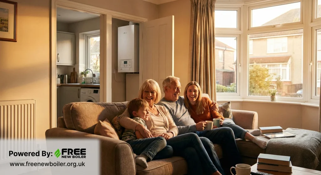A UK household benefiting from the LA Flex Scheme through funded energy efficiency improvements